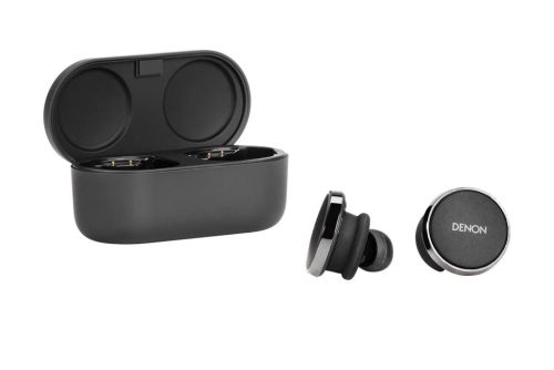 Denon AH-C15PL Perl Pro Active Noise Cancelling In-ear Wireless Headphones Black - Outside the Case Image