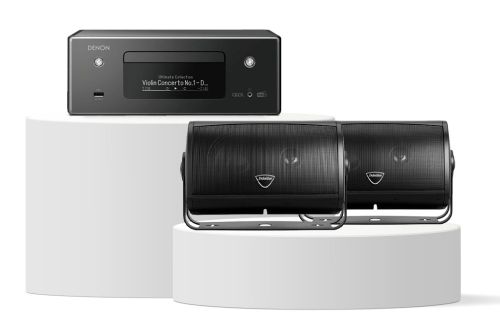 Denon CEOL RCD-N11DAB Hi-Fi Network CD Receiver & Definitive Technology AW5500 Outdoor Loudspeakers Hi-Fi Stereo System