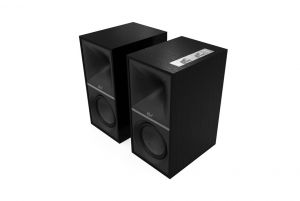 Klipsch THE SEVENS Wireless Powered Bookshelf/Monitor Speakers Black - Right Angled Front View Pair Image