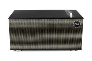 Klipsch The Three II Wireless Tabletop Stereo Speaker System Black - Top Angled Front View Image