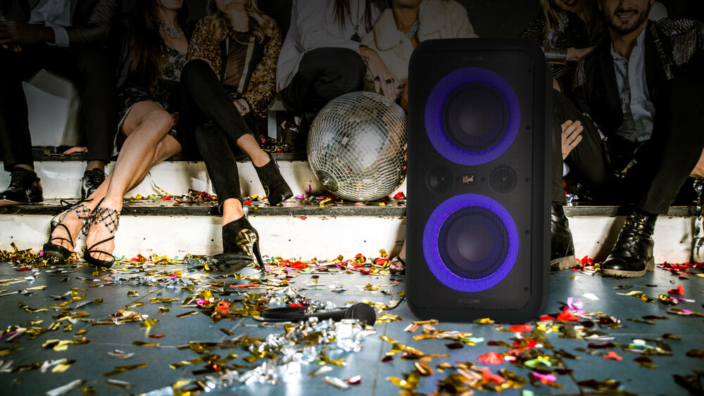 Klipsch Gig XXL Portable Wireless Bluetooth® Party Speaker | Karaoke Mic Included