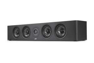 Polk R350 Reserve Series Slim Centre Channel Speaker Black, Right-Angled Front View