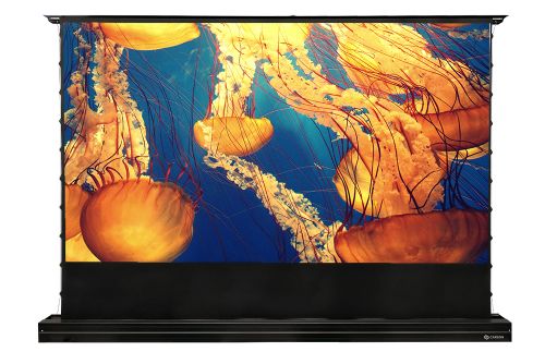 Carson Screens The Solaris 120-Inch 16:9 4K/8K Powered Floor-Rising ALR Projector Screen | Super High Ambient Light Rejection | BrightStar Ultra UST 8K