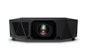 Epson QL3000 4K HDR laser projector front view displaying premium black design with precision lens