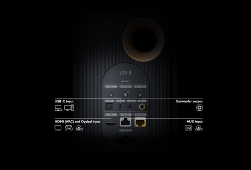 KEF LSX II Stereo Wireless Powered Bookshelf Monitor Speakers Pair - High-Fidelity Sound
