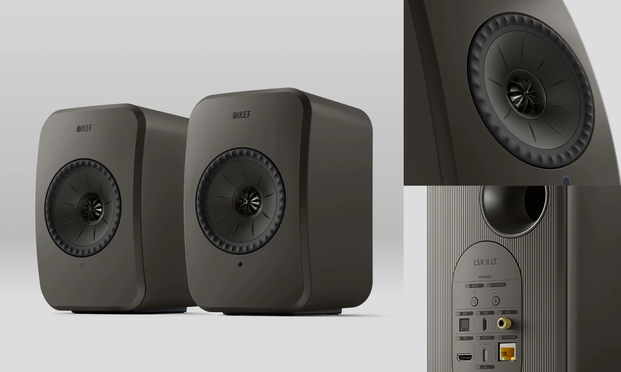 KEF LSX II LT Wireless HiFi Speakers - Graphite Grey